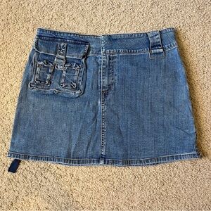 Vintage Y2k Bongo Authentic Short Skirt Women's Size 11 Buckle Jean Denim Mini